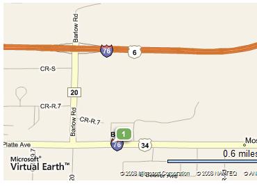 Map to Buchanan Welding & Construction, 20343 US Highway 34, Fort Morgan, CO